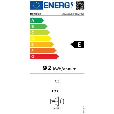 Electrolux Frigider Frigider Incorporabil Electrolux LXB2AE82S | 127L, Sub Blat, Clasa E, 56x54.7x81.9cm