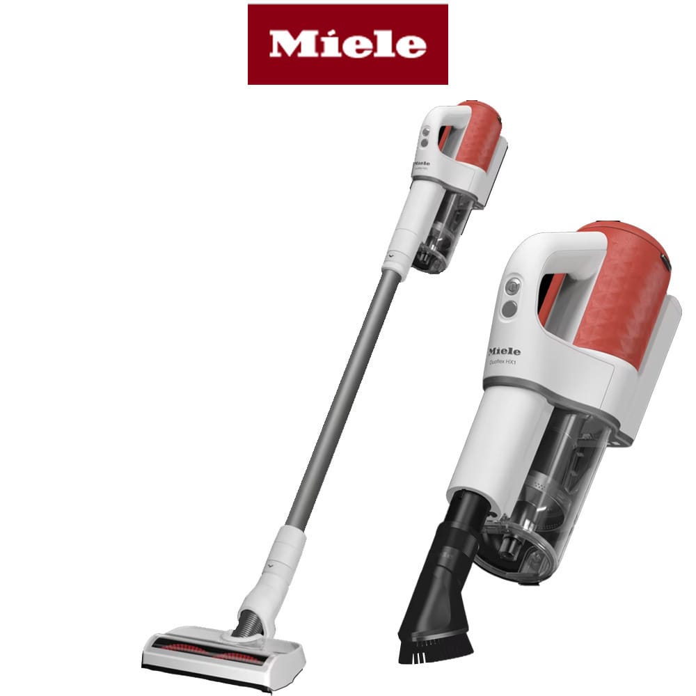 Miele VC Aspirator vertical Aspirator Vertical Miele Duoflex HX1 | 0.3L, Autonomie 55 min, Alb/Rosu
