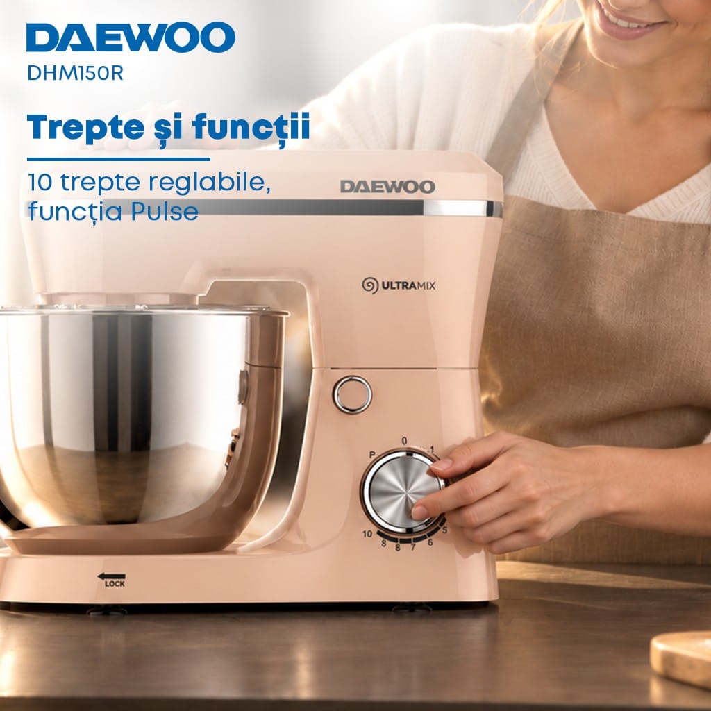 Daewoo SDA Mixer Mixer cu Bol Daewoo SDA DHM150R | 1600W, 10 Viteze, Bol 4.5L
