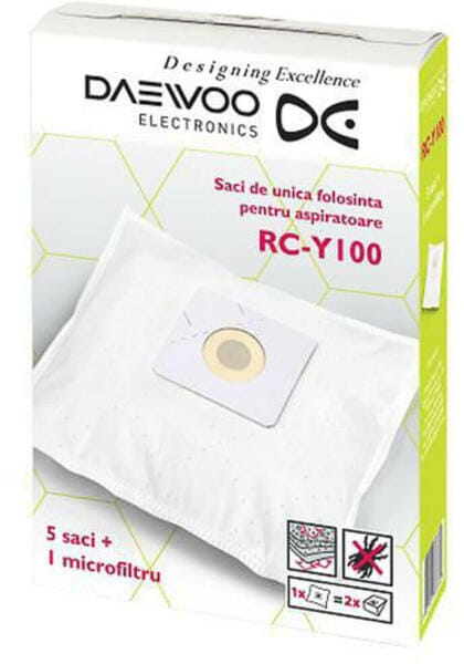 Daewoo Accesorii aspirator Saci Aspirator Daewoo RC-Y100 | 5 buc + filtru, RC-L381, 230R, 220R