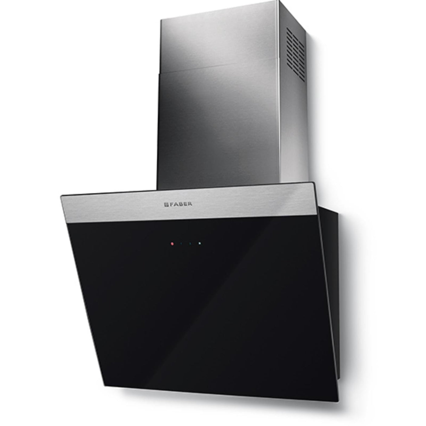 Faber B Hota decorativa, tangetiala, Faber, DAISY EG6 LED BK A80, 80 cm, 550 m3h, 70 dB, 1 motor, clasa C, touch, Led, fitru aluminiu, negru-inox, 330.0529.562