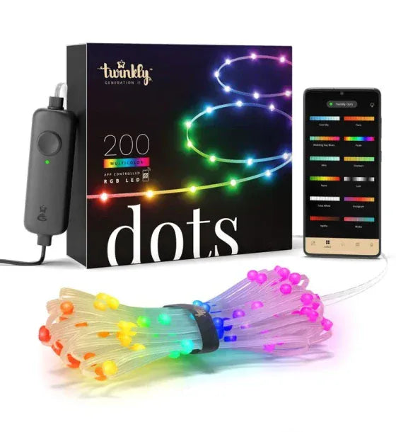 Twinkly Banda flexibila cu lumini multicolore inteligente Twinkly Dots control smartphone 200 LED RGB 10 M