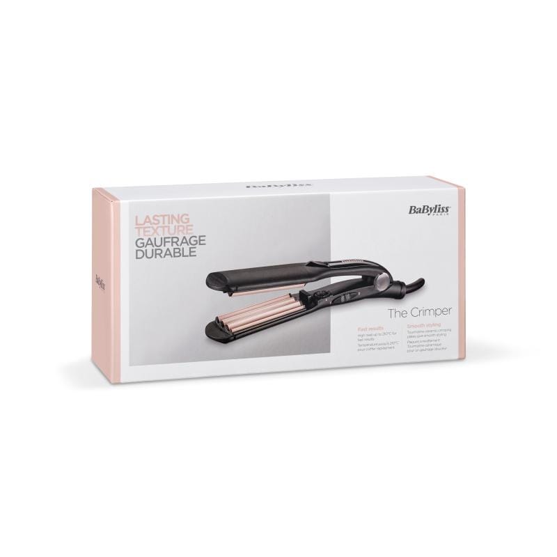 BaByliss Placă de păr creponat BaByliss The Crimper 35 mm, negru/roz (2165CE)