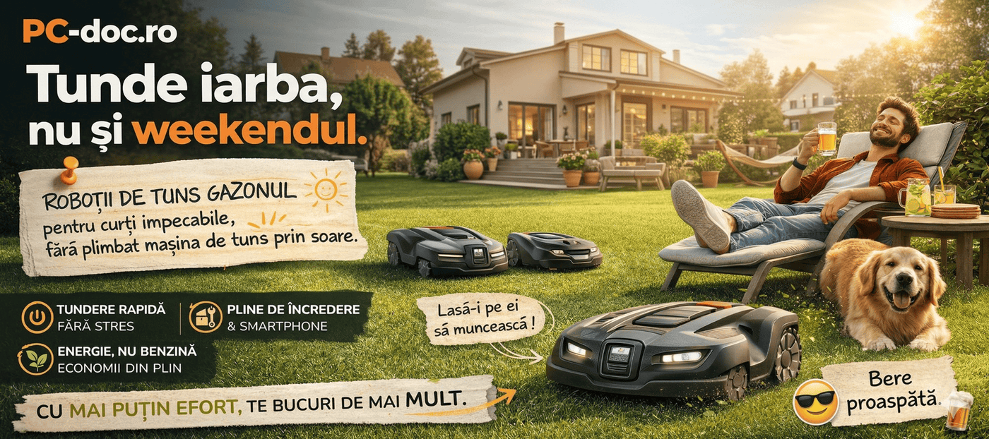 Banner Roboti Tuns Gazonul PC-Doc