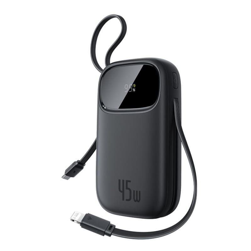 Baseus Baterie Baterie Externa Baseus Qpow 3 E0028C00 | 10000mAh, 45W, Display Digital, Cabluri Incorporate