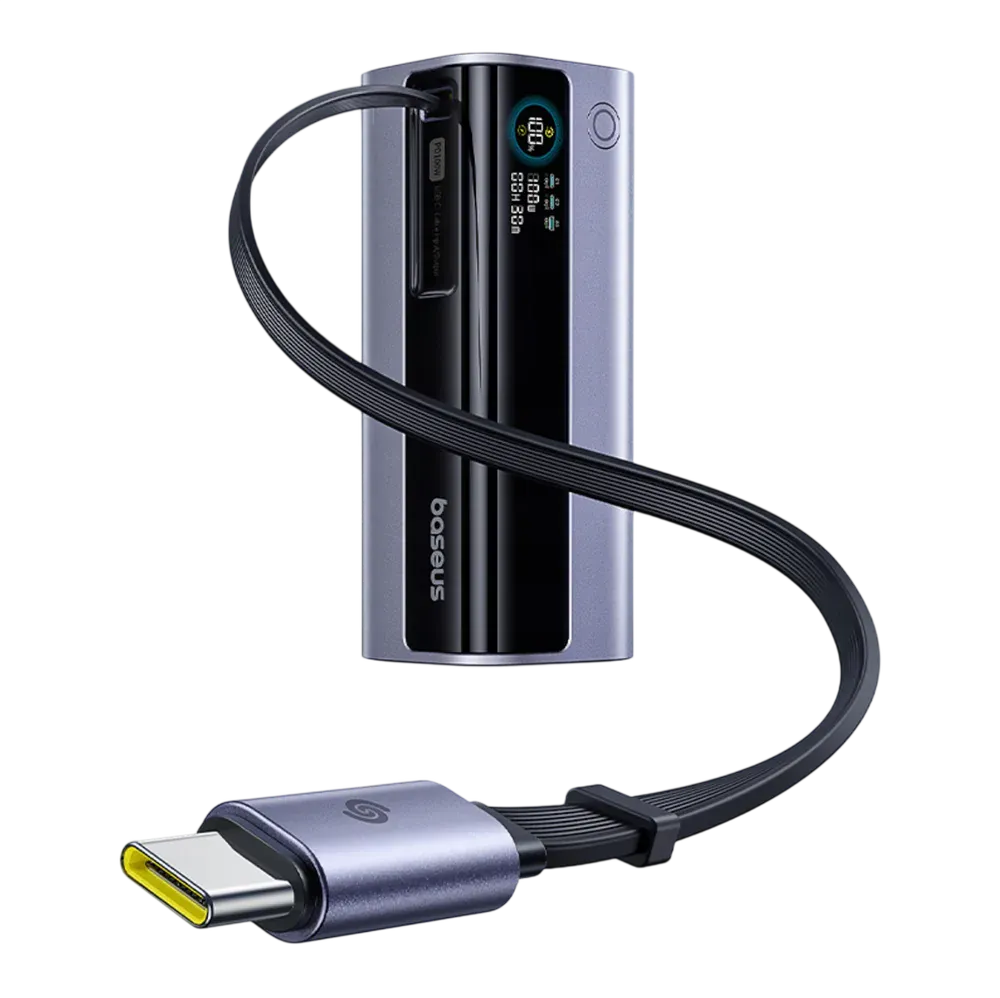 Baseus Baterie Baterie Externa Baseus EnerGeek GR11 E0027A01 | 10000mAh, 100W, 2x USB-C, Display, Gri