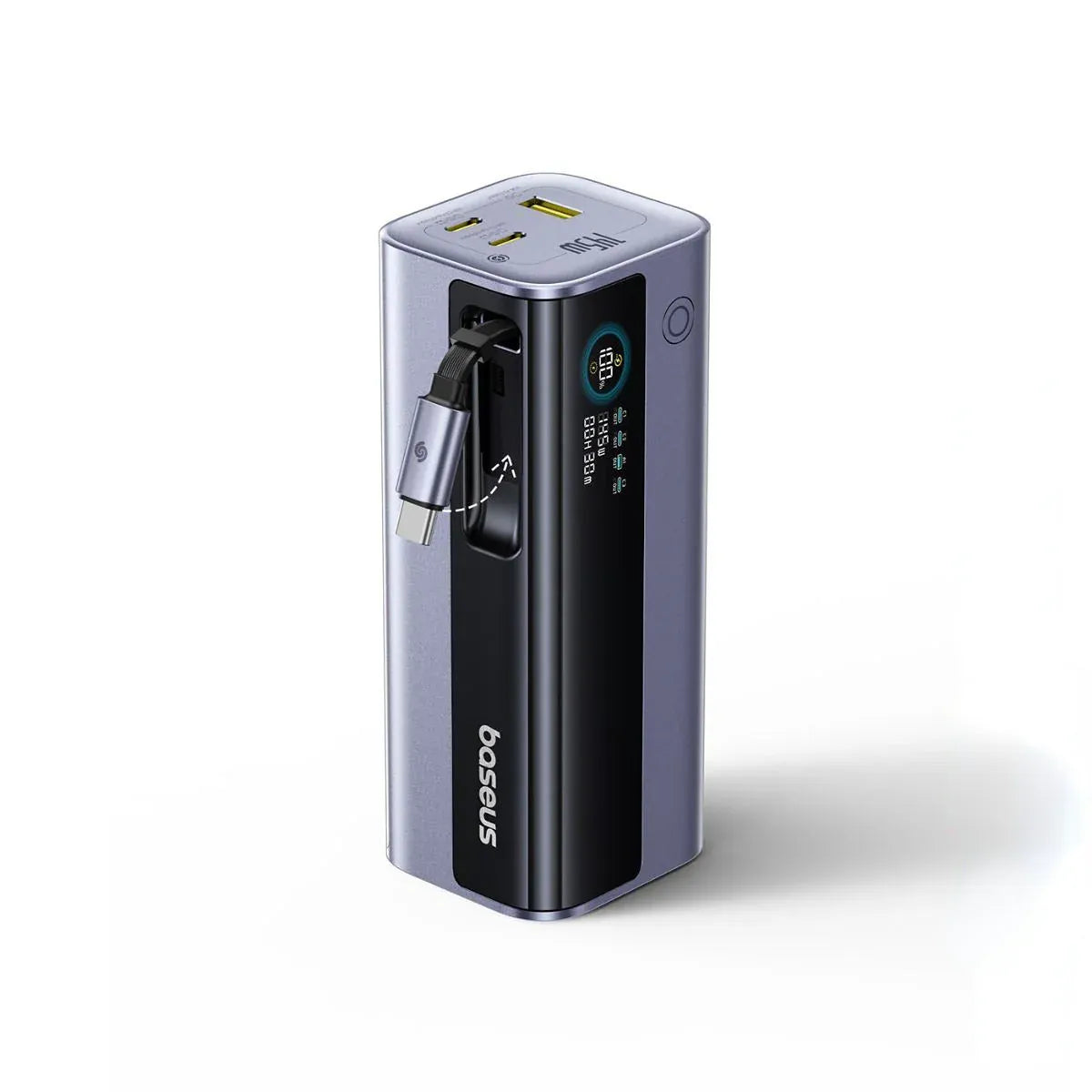 Baseus Baterie Baterie Externa Baseus EnerGeek GR11 E0027B01 | 20000mAh, 145W, 2x USB-C, USB-A, Cablu Retractabil