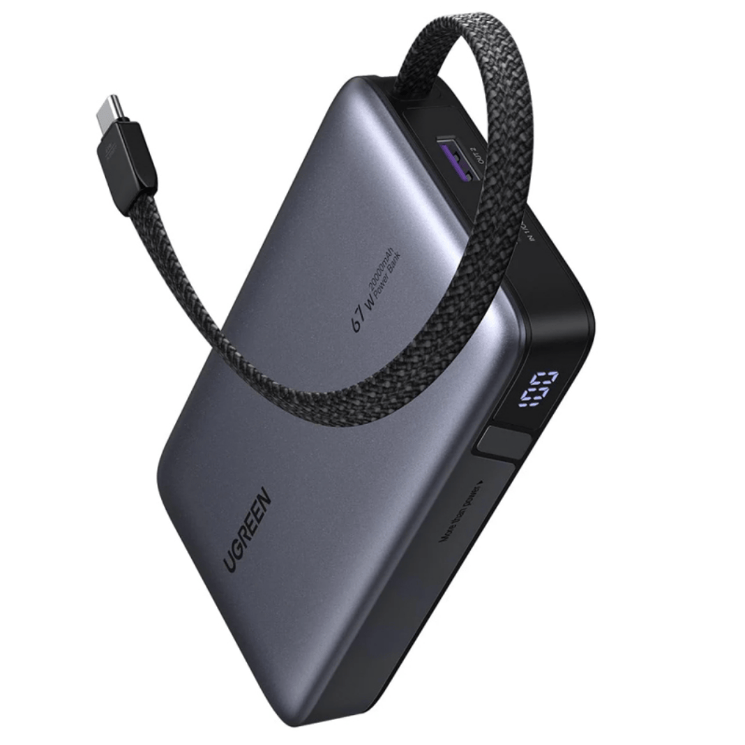 Ugreen Baterie Baterie Externa Ugreen PB550-55996B | 20000mAh, 67W, QC+PD, 2xUSB-C, USB-A, Gri