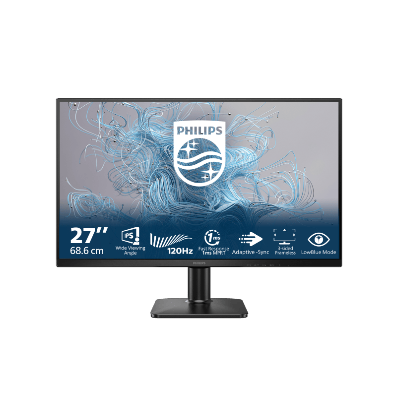 Philips Monitor Philips 27" 27E2N1110/00, Diagonal (inch): 27, Diagonal (cm): 68, Aspect ratio: 16:9, Panel: IPS, Resolution: 1920x1080, Refresh Rate: 120Hz, Response time GtG: 4ms, Response time MPRT: 1ms, B