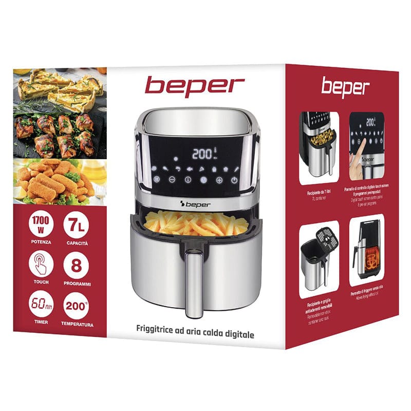 Beper Air Fryer Air Fryer Beper BP101070 | 7L, Argintiu