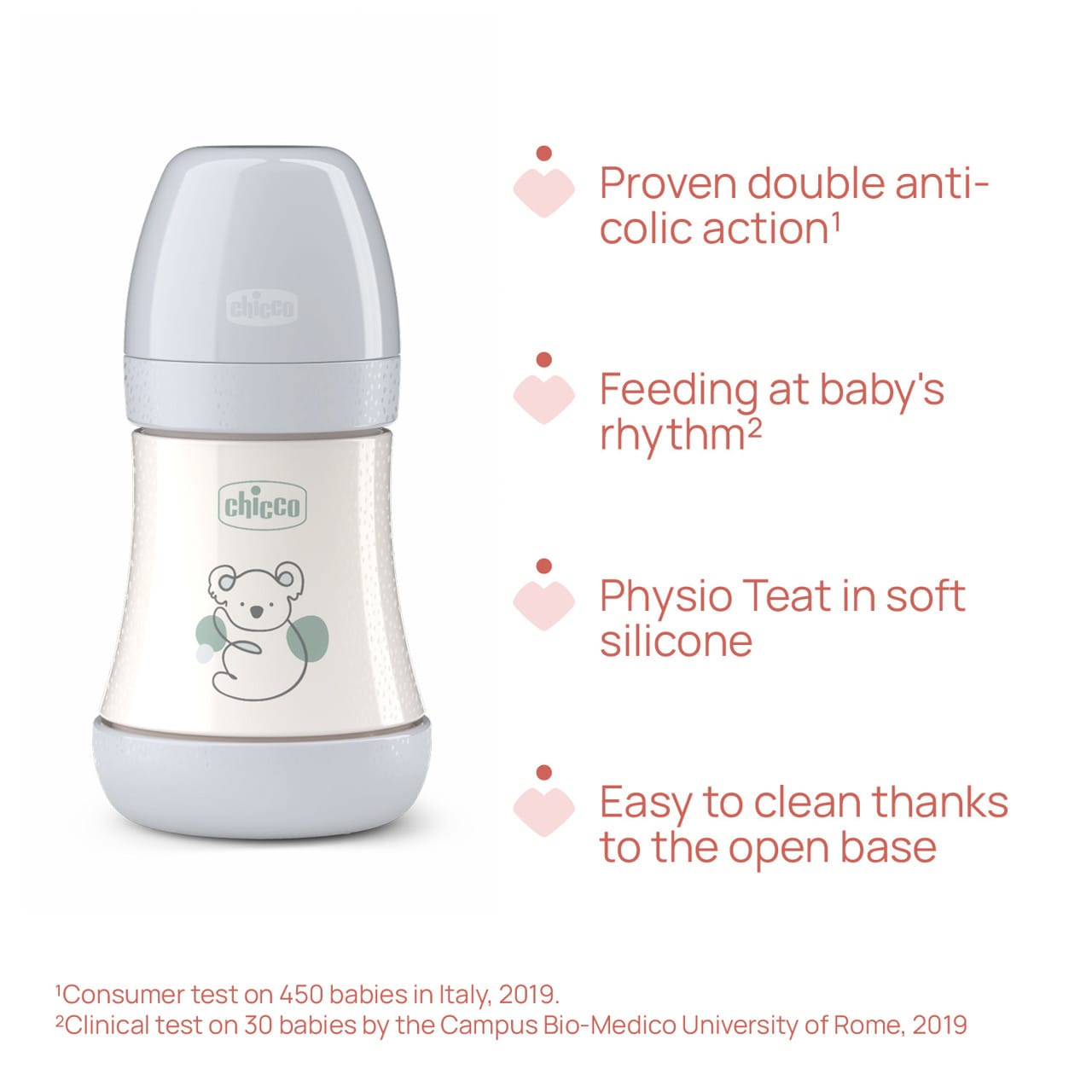 Chicco Alimentație bebe Biberon Chicco Perfect5 2021122-7 | 150ml, Silicon, Anti-colici, Flux Lent