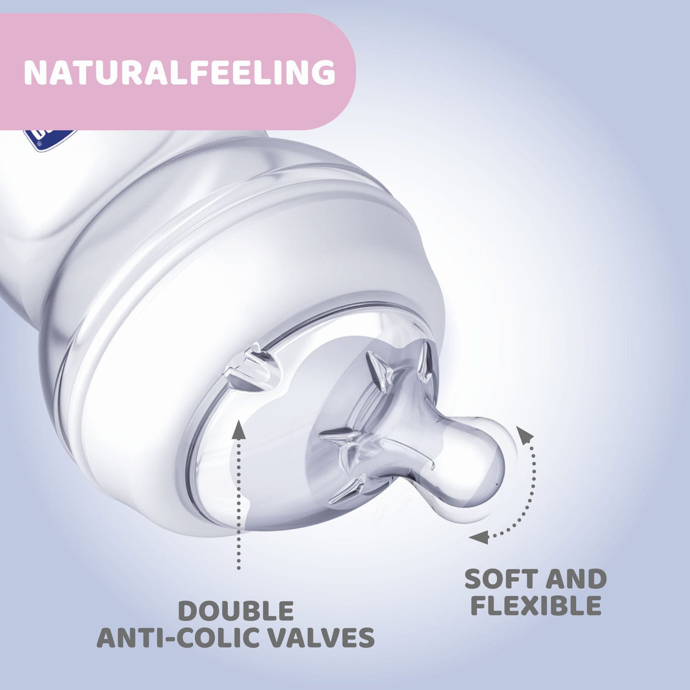Chicco Alimentație bebe Biberon Chicco Natural Feeling 8131130-7 | 150ml, Tetina S, 0luni+, 0%BPA