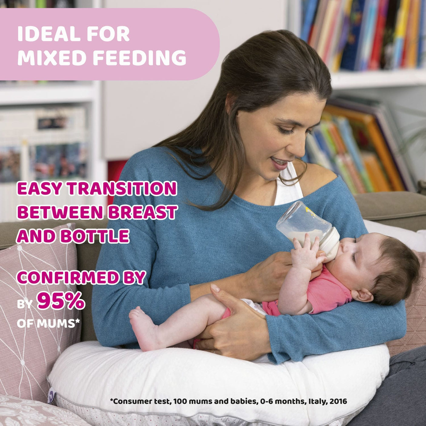 Chicco Alimentație bebe Biberon Chicco Natural Feeling 8132330-7 | 250ml, Tetina S, 2luni+, 0%BPA