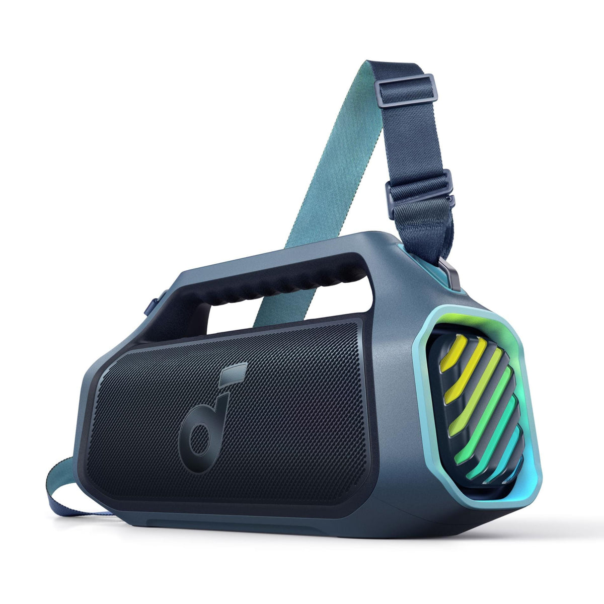 Boxa portabila Anker Soundcore Boom 2 Plus, 140W, BassUp 2.0, IPX7, Lumini RGB, Baterie externa, Bluetooth 6.0, Auracast