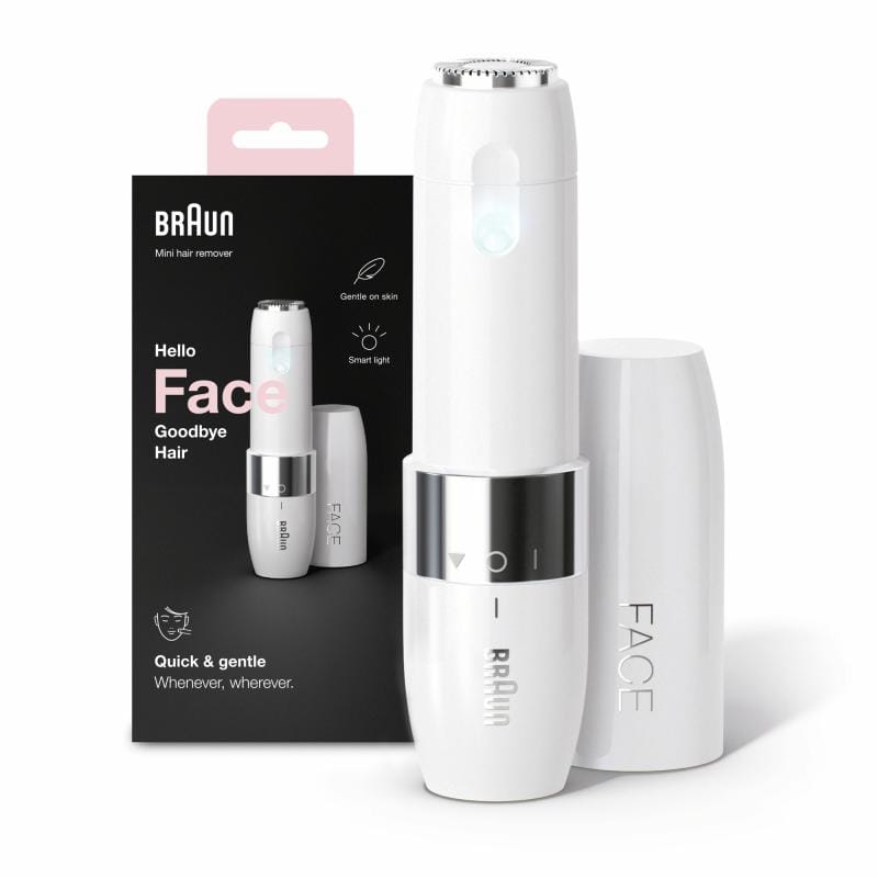 Braun Epilator Epilator Facial Braun FS1000 | Mini Hair Remover, Compact, Portabil, Alb