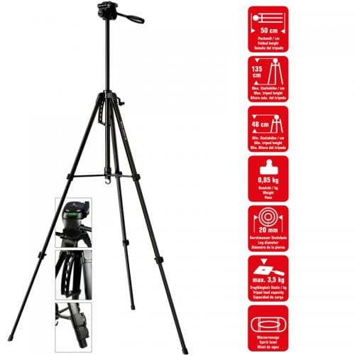 Braun Trepied Foto Trepied Foto Braun 20420 | 135cm, 3.5kg, Negru