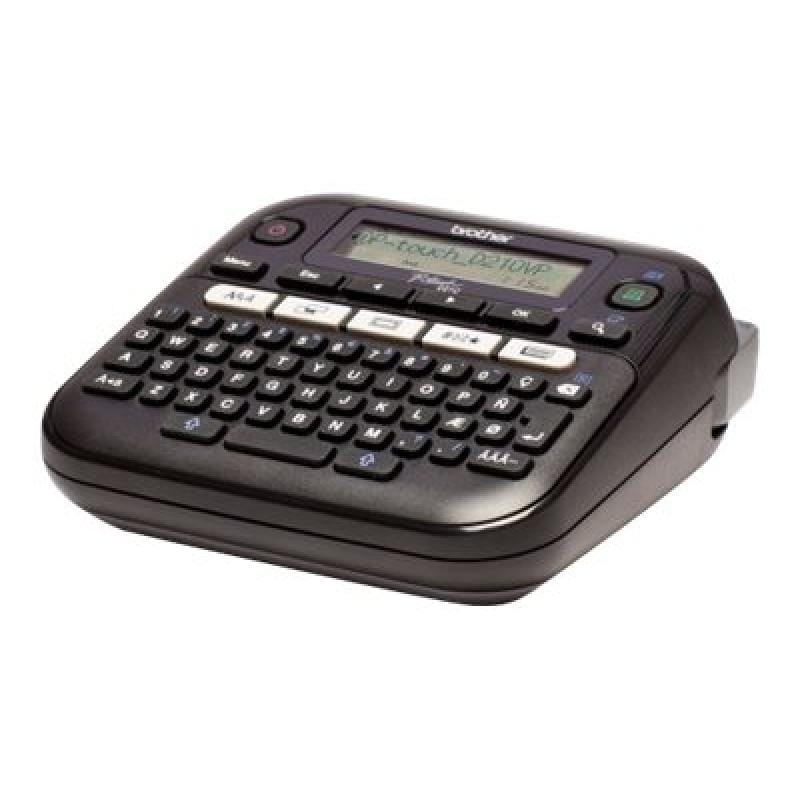 BROTHER Aparat de etichetare Brother P-touch PT-D210VP, tastatură QWERTY, ecran LCD, compatibil benzi TZe, cu husă de transport