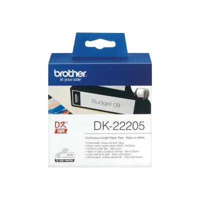 Brother Consumabile imprimanta Rola Etichete Brother DK-22205 | 62mm x 30.48m, Hartie Alba, Continua