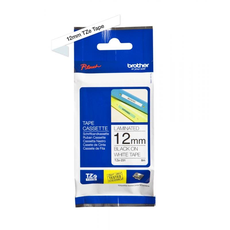 BROTHER Brother TZE-Schriftbandkassette TZESchriftbandkassette TZe-231 TZe231 White Black (TZE231)
