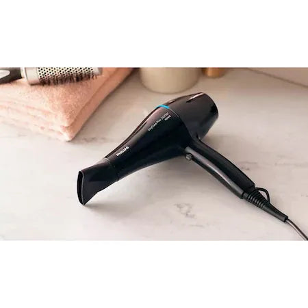 Philips Uscator de par Philips DryCare , 2100 W, Ionizare, 6 Setari temperatura si viteza, ThermoBalance, Negru