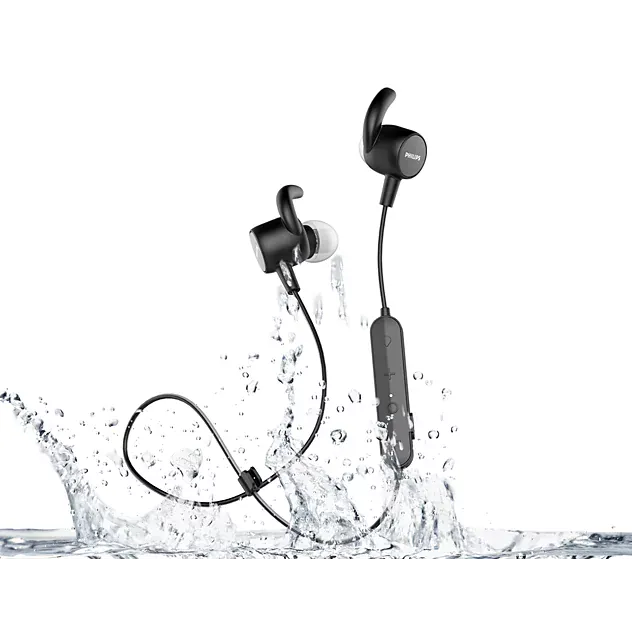 PC-Doc.ro Casti bluetooth Casti Sport Wireless Philips ActionFit TASN503BK/00 | Bluetooth, IPX5, 6h Autonomie, Negru