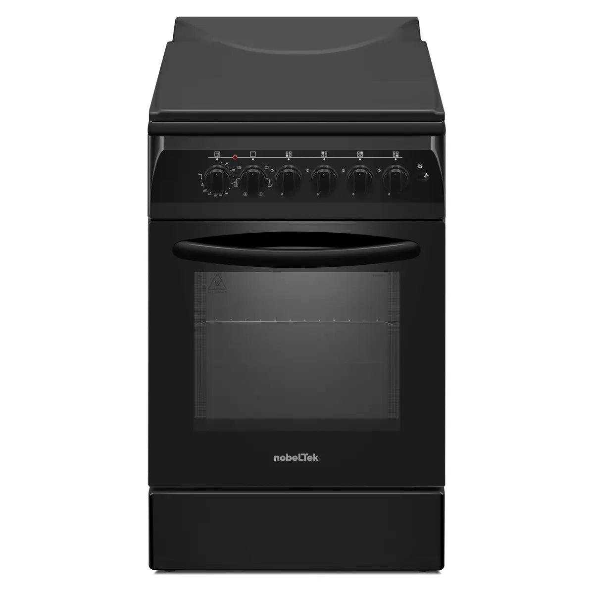 Nobeltek Aragaz Aragaz Nobeltek NLT 5604N/E1 | 50x60cm, Gaz + Cuptor Electric cu Ventilator, Negru, 50x60x85cm