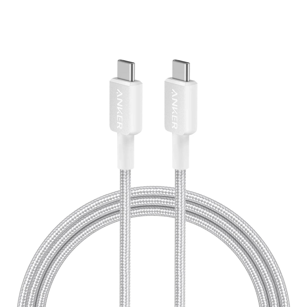 Anker Cablu USB-C Cablu Anker 322 A81F5G21 | USB-C la USB-C, 0.91m, 60W, Alb