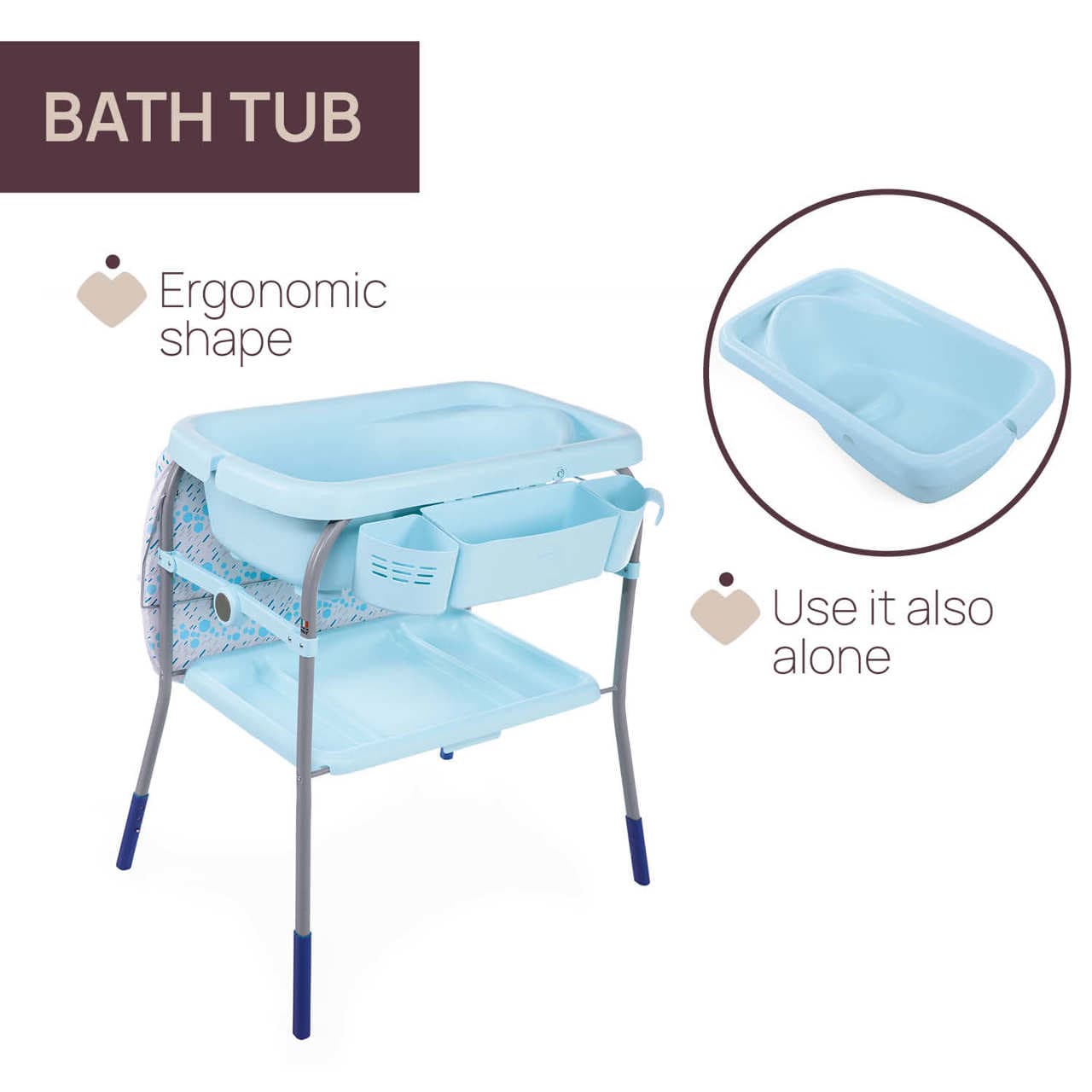 Chicco Alimentație bebe Cadita cu Masa de Infasat Chicco 79348-8_OCEAN | 0luni+, Ocean
