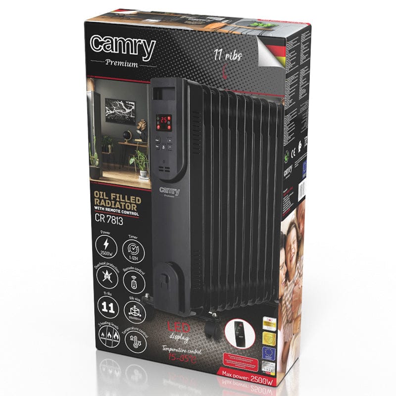 Camry Radiator Radiator Camry CR7813 | 2500W, Negru, LED