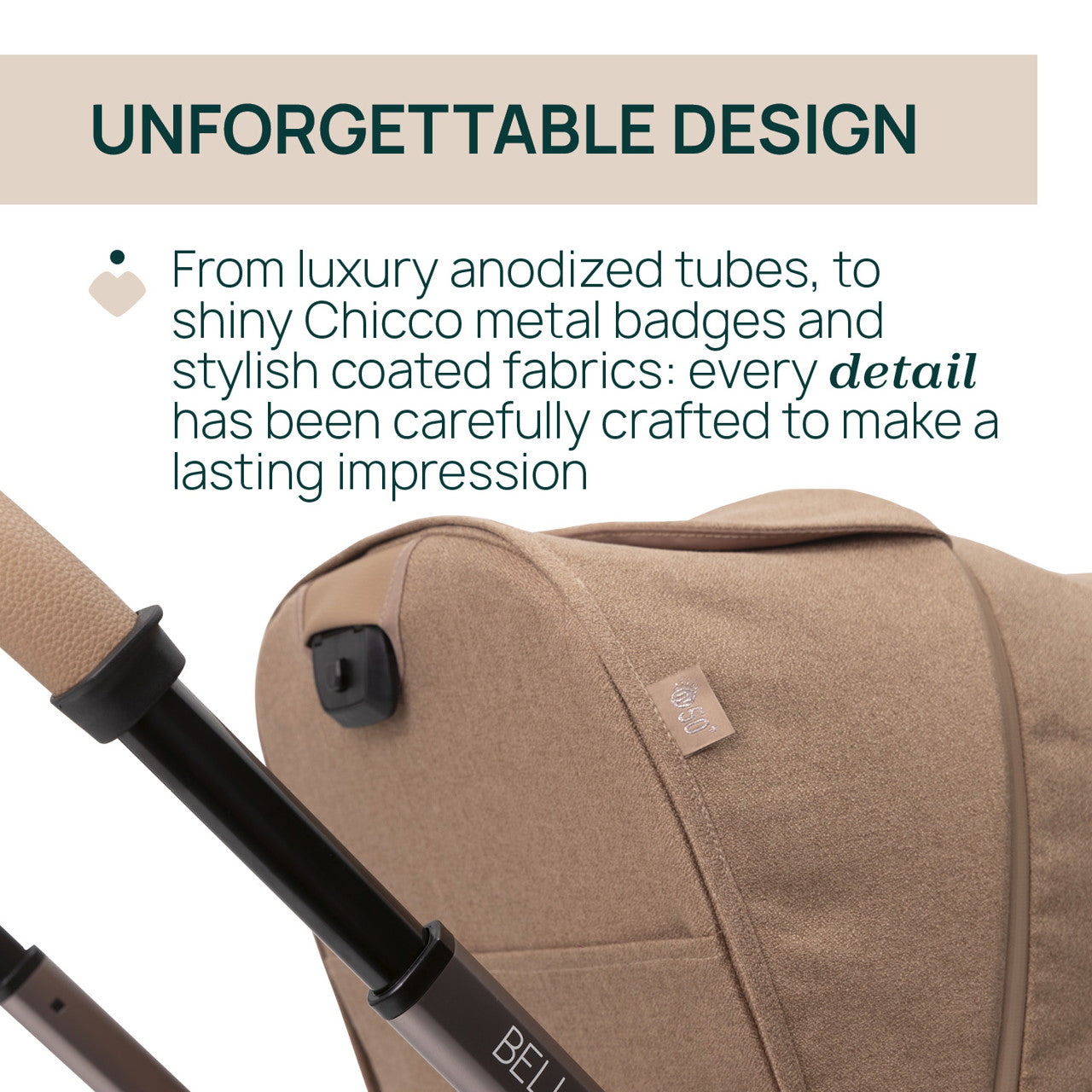 Carucior Copii 3 în 1 Chicco Bellagio 2, First Seat Recline, Caramel (maro), 0luni+