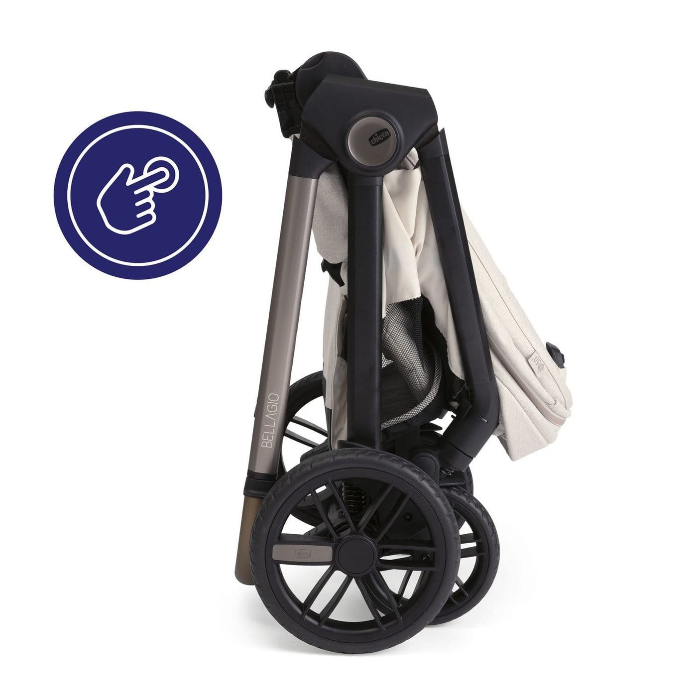 Chicco Puericultură Carucior Copii Chicco Bellagio 3 in 1 | Amber Glow, 0 luni+, Landou, Scaun Sport, Scaun Auto