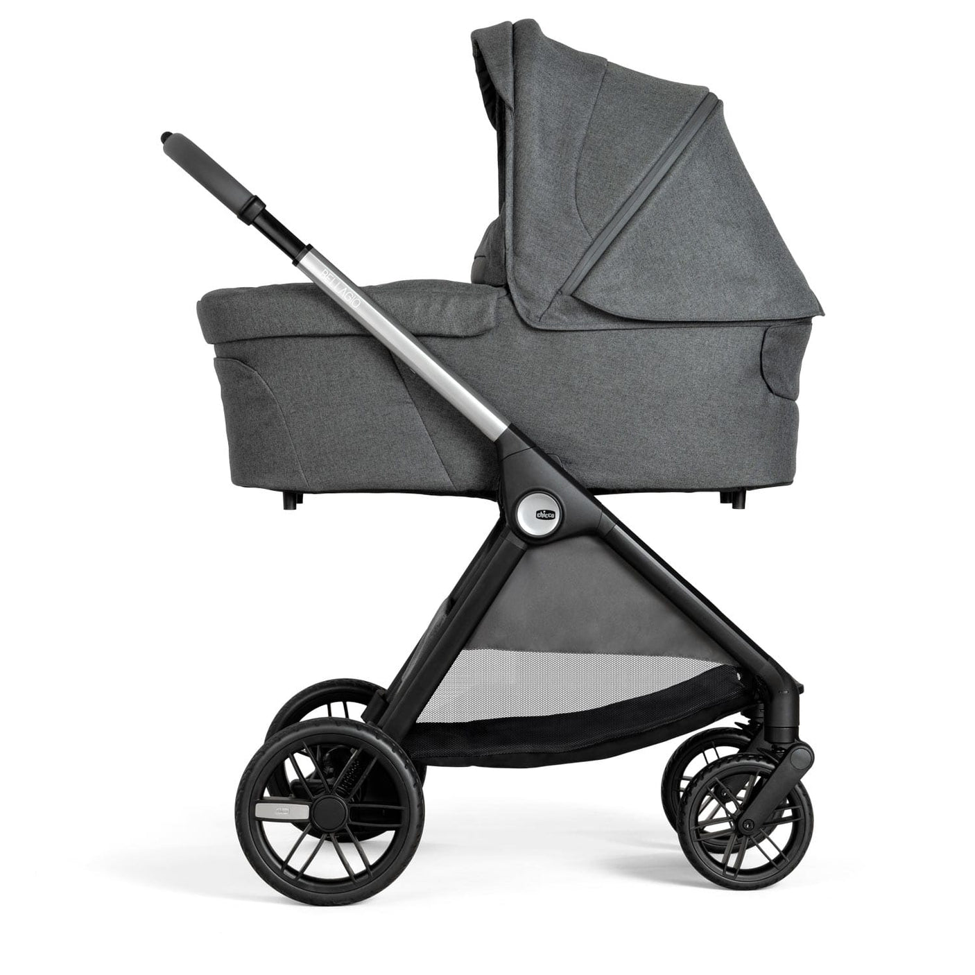 Chicco Puericultură Carucior Copii 3 in 1 Chicco Bellagio 8713645 | Black Satin, 0 luni+