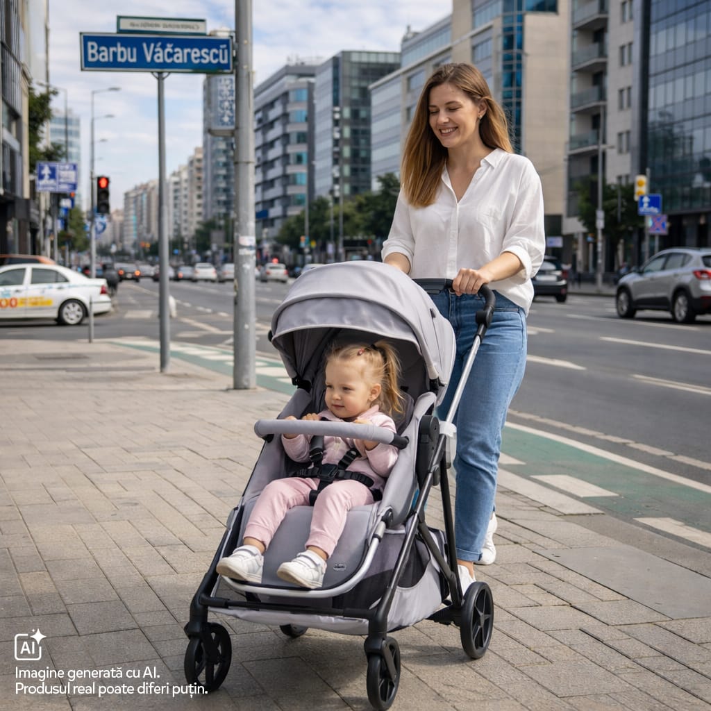 Chicco Jucării Carucior Copii Chicco 3 in 1 Seety 8709756 | Scaun Auto Kory Plus I-size, Cloud