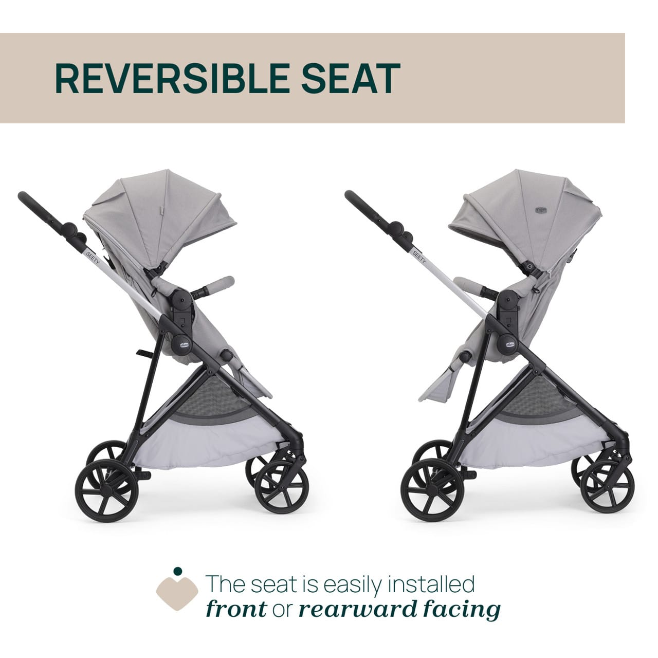 Chicco Jucării Carucior Copii Chicco 3 in 1 Seety 8709756 | Scaun Auto Kory Plus I-size, Cloud