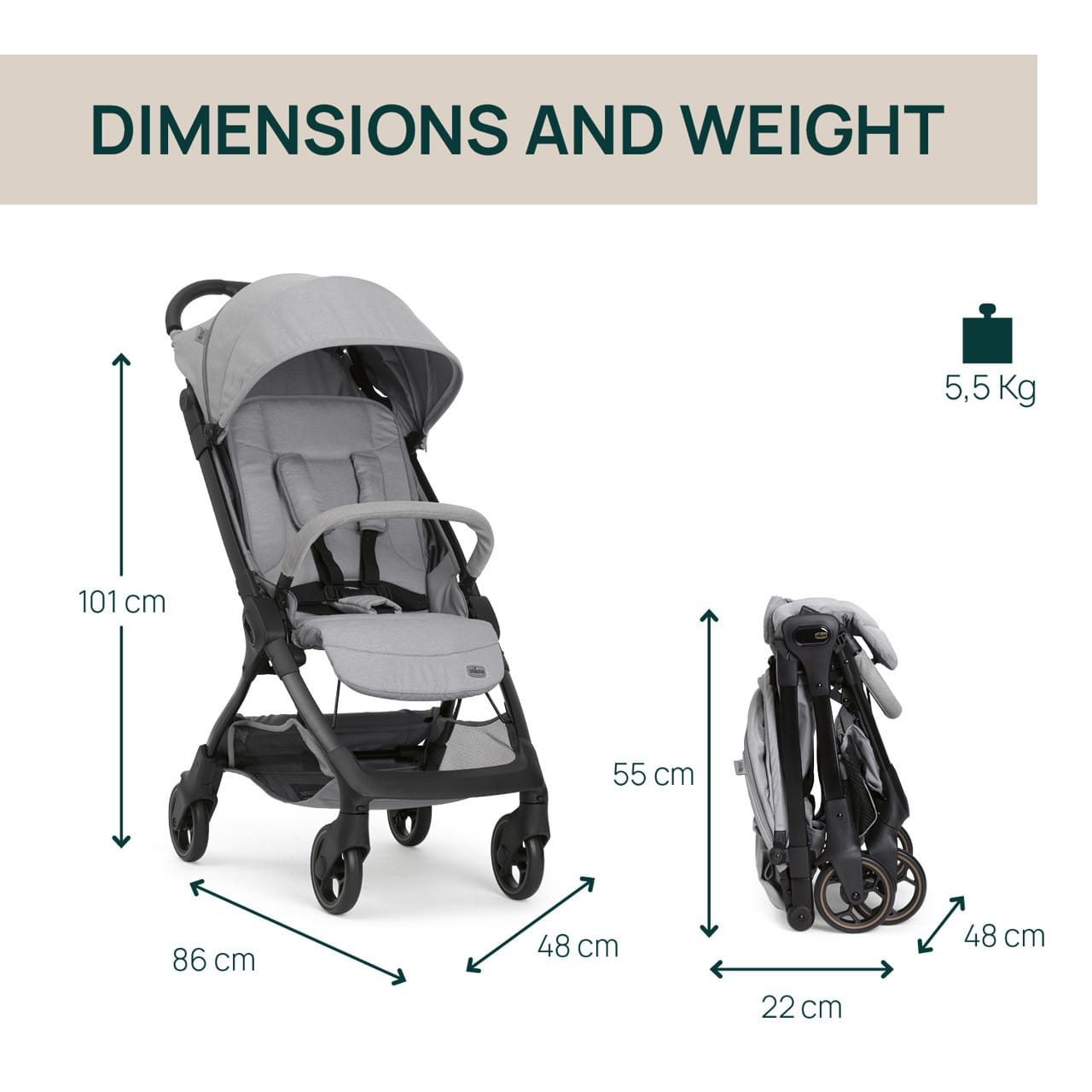 Chicco Puericultură Carucior Copii Sport Chicco We 2 8716712-8 | Pebble, 0 Luni+