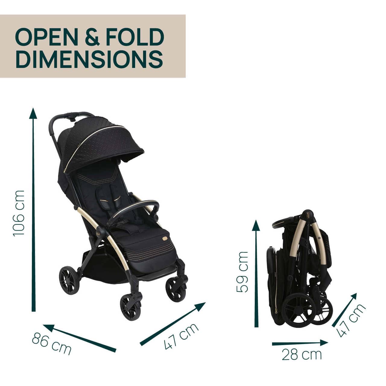 Chicco Jucării Carucior Sport Chicco Goody Xplus 8704056-8 | Negru, 0 luni+, Pliabil