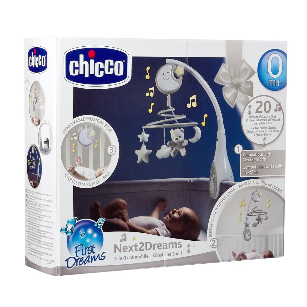 Chicco Îngrijire bebe Carusel Muzical Chicco Next2Dreams 076270-1 | Unisex, 0 Luni+
