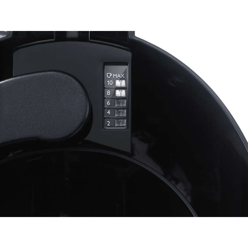 Philips Cafetiera Daily Collection, Sistem Anti-picurare, Sistem Aroma twister, Vas de sticla, putere 1000W, capacitate vas 1.2 l, 2-15 cesti, Negru si metalic