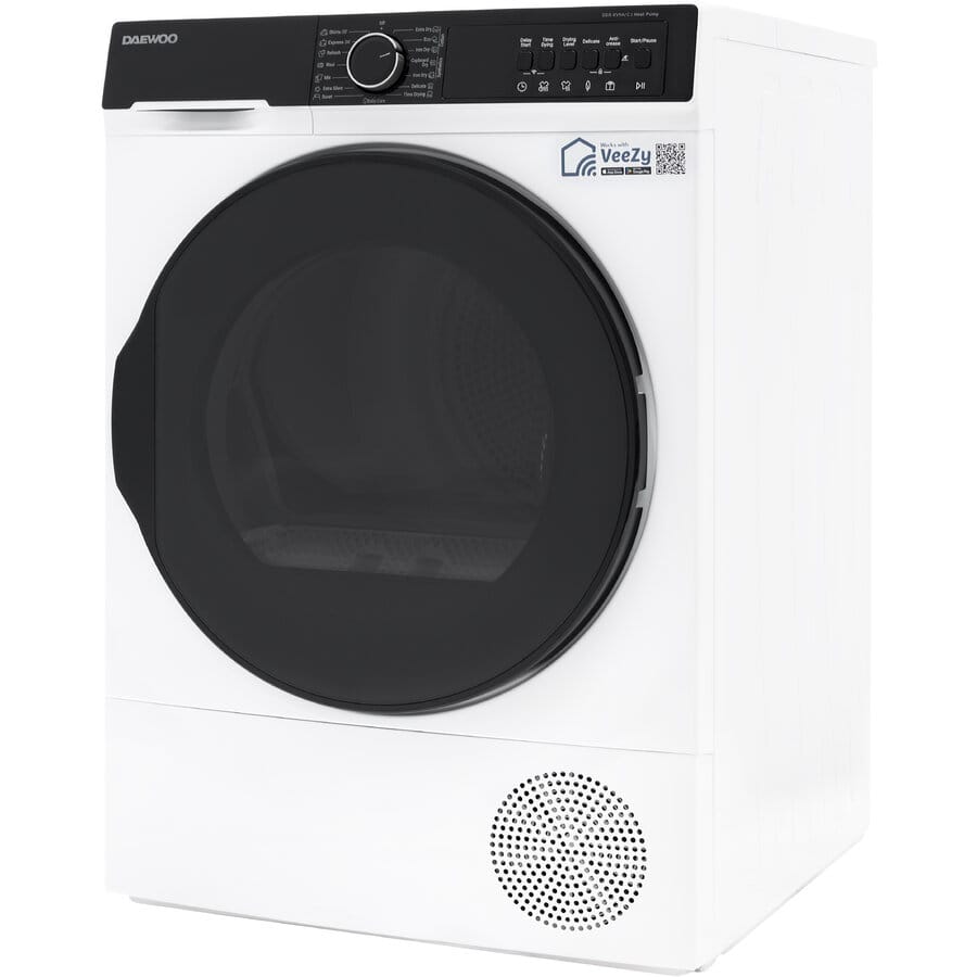 Daewoo Uscator de rufe Uscator de rufe Daewoo DDR-XV9A/C | 9kg, Pompa de caldura, Clasa C, Wi-Fi, 59.6x60.9x84.5cm
