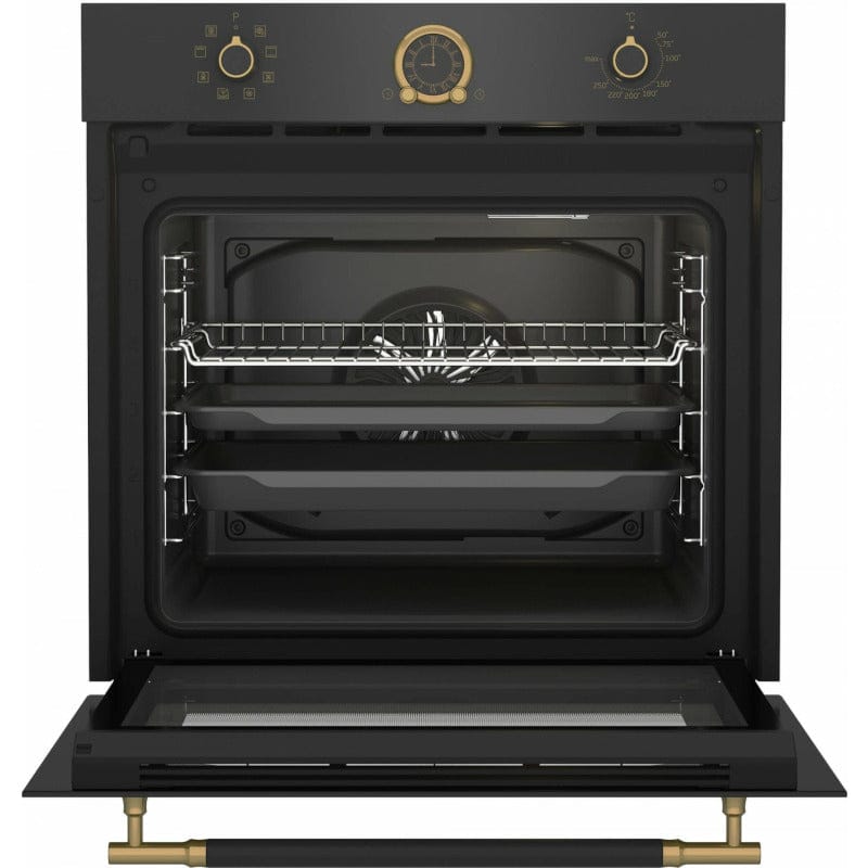 Beko Cuptor incorporabil Cuptor Incorporabil Beko RBIM19200AD | 72L, Clasa A, 8 Programe, Retro Antracit, 59.4x56.7x59.5cm