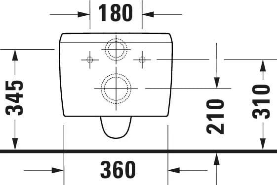 Duravit Vas wc Duravit, Toilet wm 570 mm Qatego white rimless, wd, fixing incl., suspendat, evacuare orizontala, fara capac (0026890000), alb