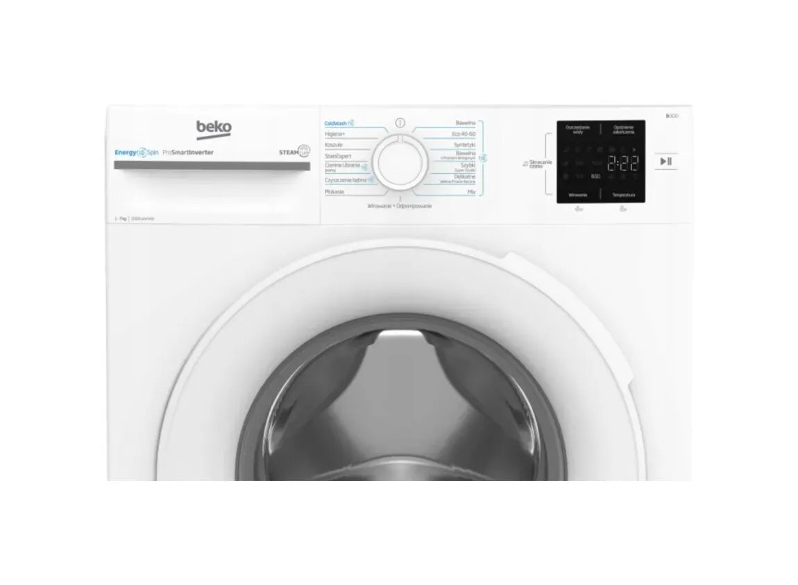Beko Masina de spalat rufe Masina de spalat rufe Beko BM3WFU37013WW | 7kg, 1000rpm, Clasa A, Motor ProSmart Inverter, Alb