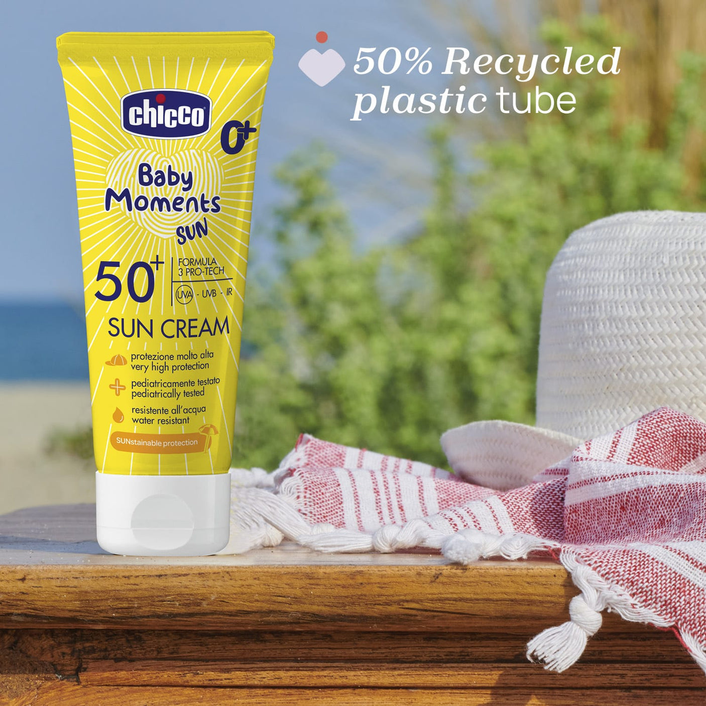 Chicco Puericultură Crema Protectie Solara Chicco Baby Moments 11258-9 | SPF 50+, 75ml, 0 Luni+