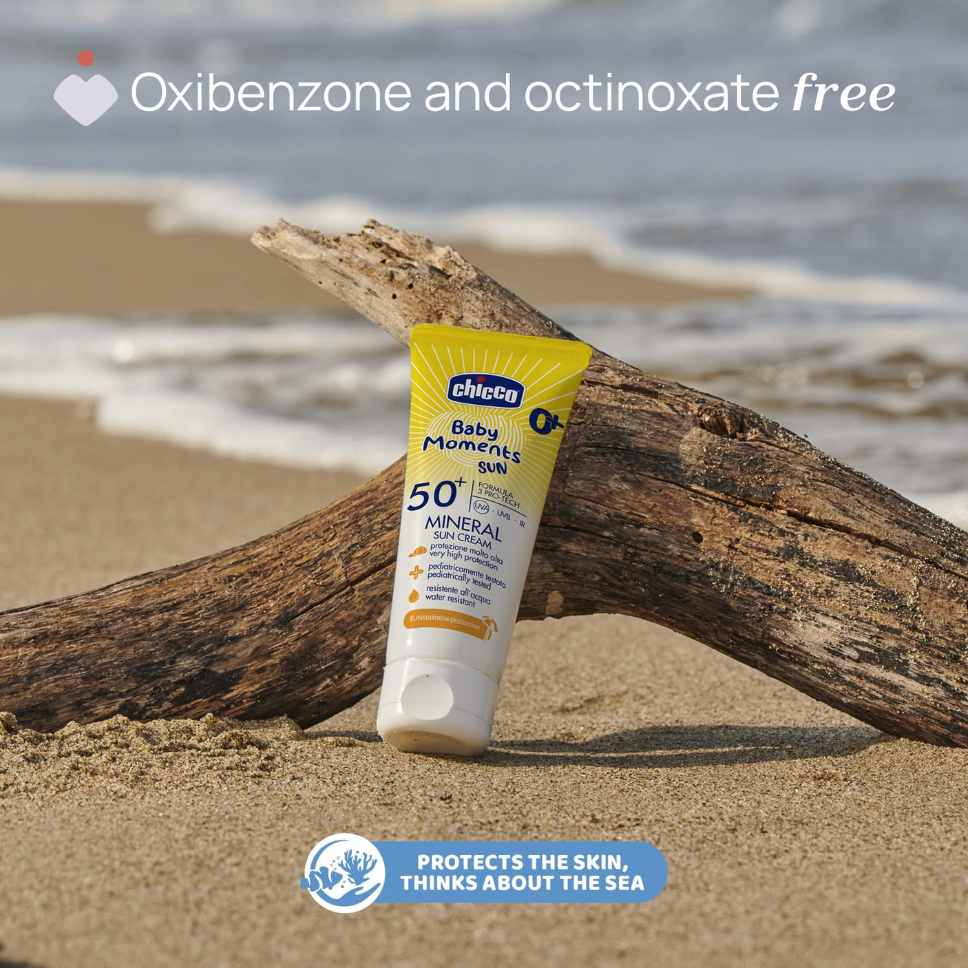 Chicco Puericultură Crema Protectie Solara Chicco Baby Moments 11259-9 | SPF 50+, 75ml, 0 Luni+, Minerale