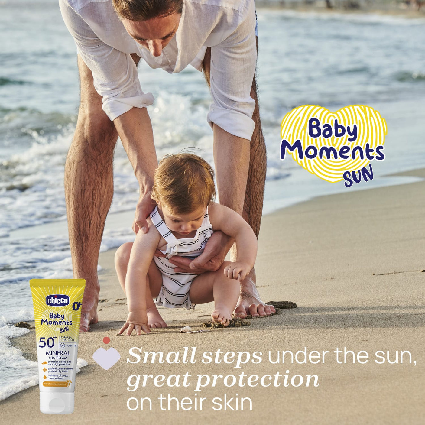 Chicco Puericultură Crema Protectie Solara Chicco Baby Moments 11259-9 | SPF 50+, 75ml, 0 Luni+, Minerale
