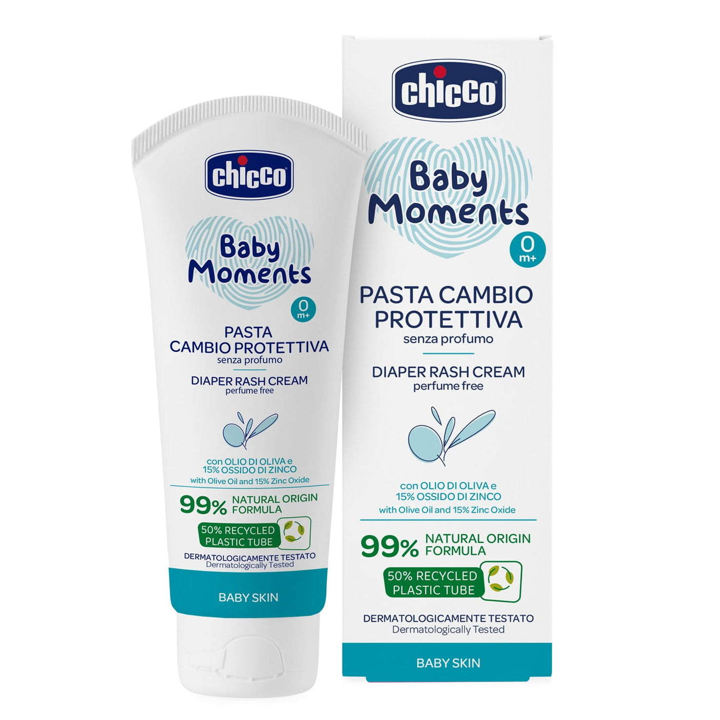 Chicco Îngrijire bebe Crema Reparatoare Chicco Baby Moments 12114-9 | Panthenol, Oxid de Zinc 15%, Impotriva Iritatiilor, 0 Luni+