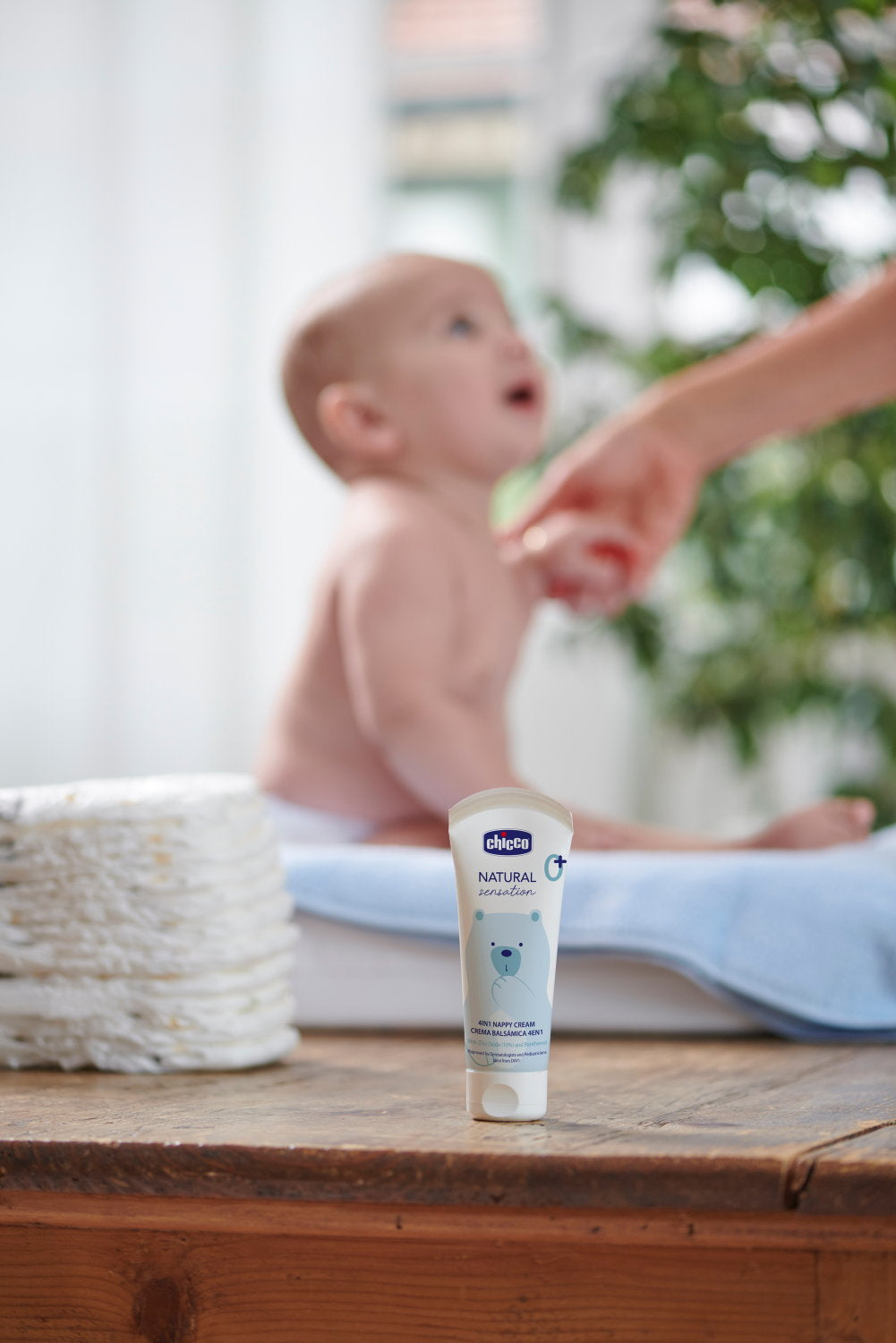 Crema Reparatoare Chicco Natural Sensation Impotriva Iritatiilor de la Scutec, Panthenol și Oxid de Zinc 10%, 0luni+