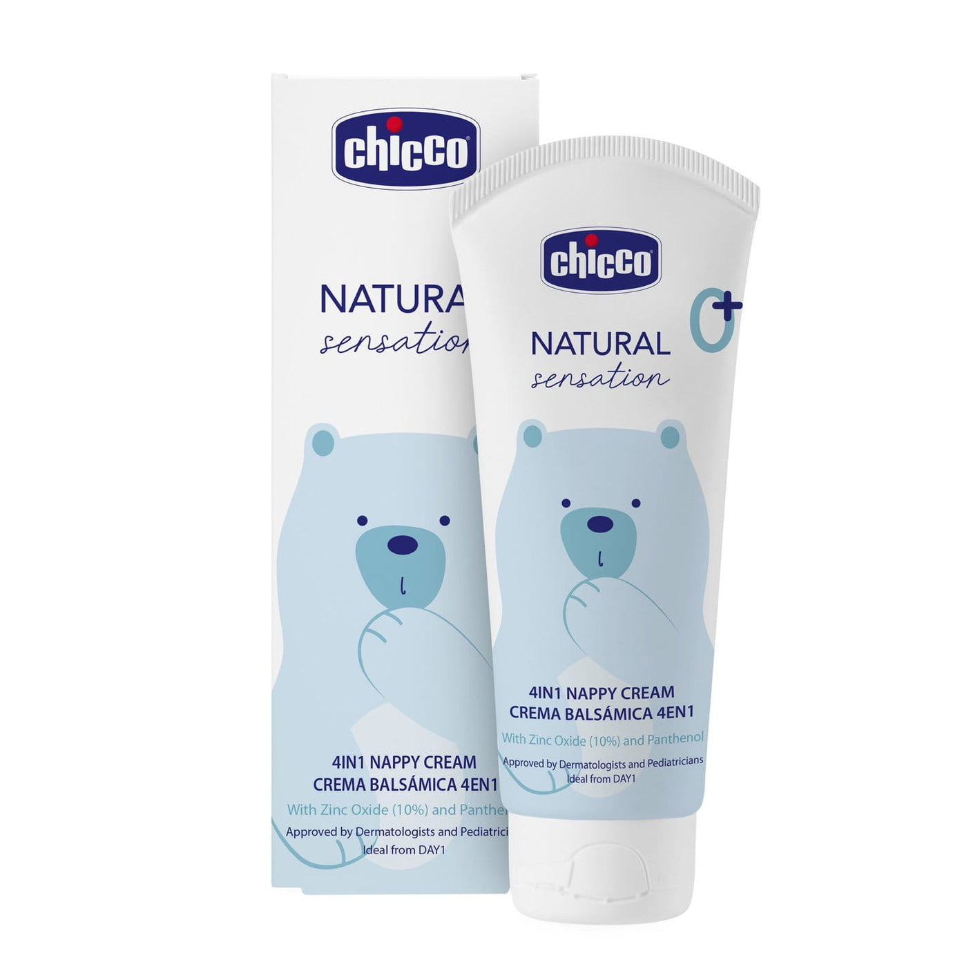 Chicco Îngrijire bebe Crema Reparatoare Chicco Natural Sensation 11520-9 | Impotriva Iritatiilor de la Scutec, Panthenol si Oxid de Zinc 10%, 0 Luni+