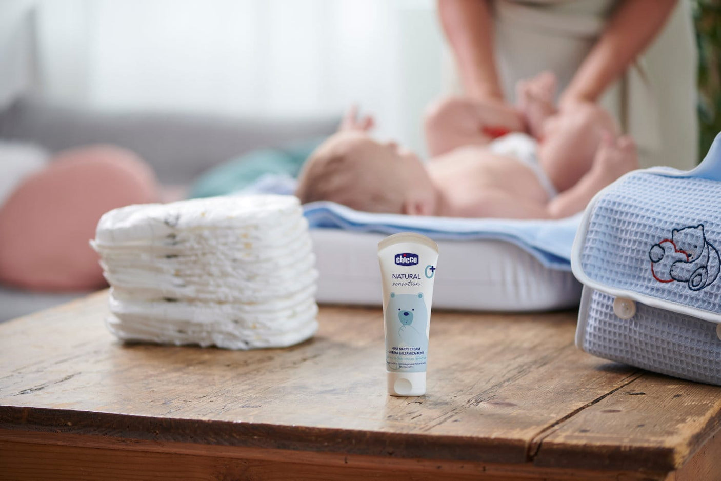 Chicco Îngrijire bebe Crema Reparatoare Chicco Natural Sensation 11520-9 | Impotriva Iritatiilor de la Scutec, Panthenol si Oxid de Zinc 10%, 0 Luni+