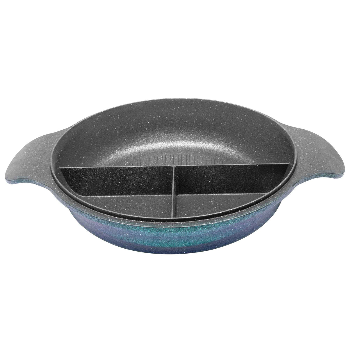 Caserola Joasa NeoKlein CSL30-OceanBlue | 30 cm, 3 Compartimente, Titan Antiaderent, Albastru